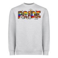 Heather Grey pride gnome Heavyweight Sweatshirt - JahusDesignShop