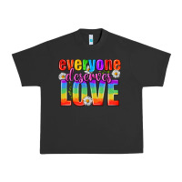 Pigment Black Everyone Deserves Love Pride Lgbtq Urban Heavy Tee - BundleAndBundleShop
