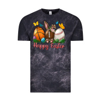 Cloud Black Happy Easter Sports With Butterfly Vintage Tee - BundleAndBundleShop