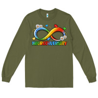 Army Green neurodiversity Long Sleeve Tee - LillyAllenDesigns
