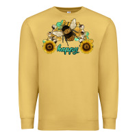 Antique Gold bee happy honey comb Premium Sweatshirt - JahusDesignShop