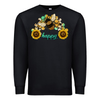 Black bee happy honey comb Premium Sweatshirt - JahusDesignShop