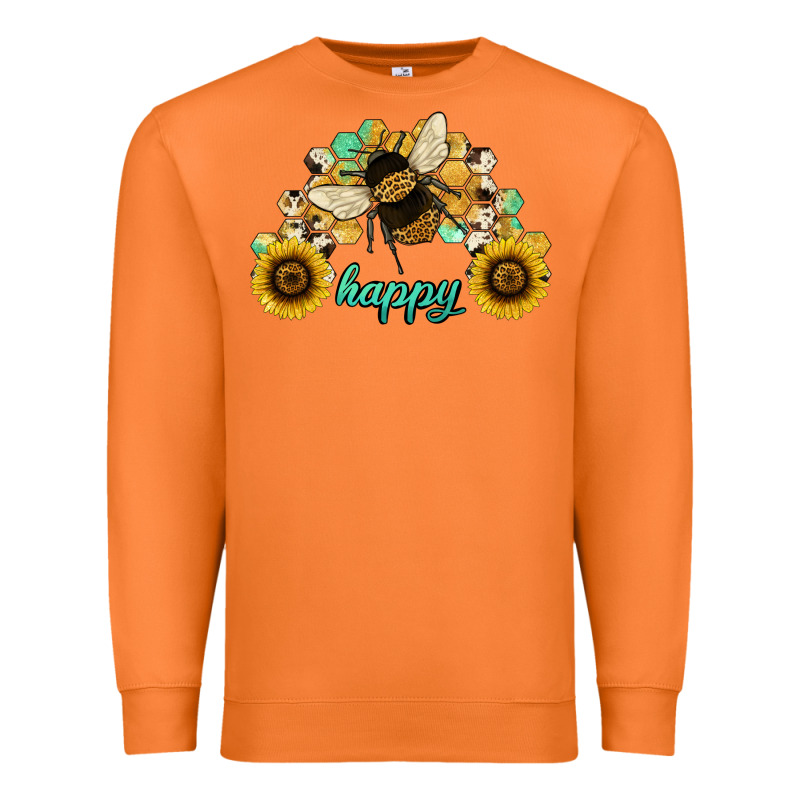 Bee Happy Honey Comb Premium Sweatshirt by JahusDesignShop | Teevron