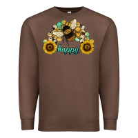 Chestnut bee happy honey comb Premium Sweatshirt - JahusDesignShop