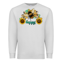 Dove Grey bee happy honey comb Premium Sweatshirt - JahusDesignShop