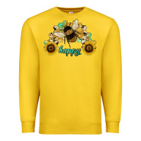 Lemon bee happy honey comb Premium Sweatshirt - JahusDesignShop