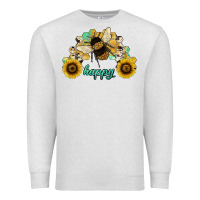 Oatmeal Heather bee happy honey comb Premium Sweatshirt - JahusDesignShop