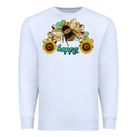 White bee happy honey comb Premium Sweatshirt - JahusDesignShop