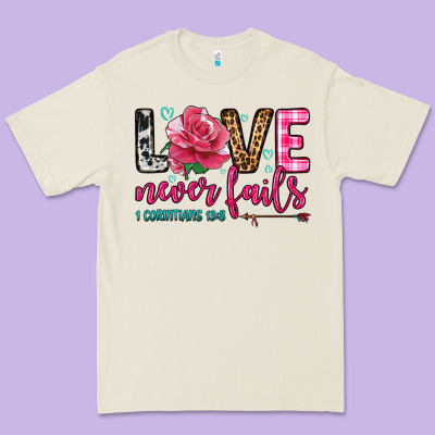 Love Never Fails Premium Tee Designed By Oliviacreatesart