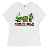 Cactus Lover Cactus Coffee Cups Ladies Tee | Teevron