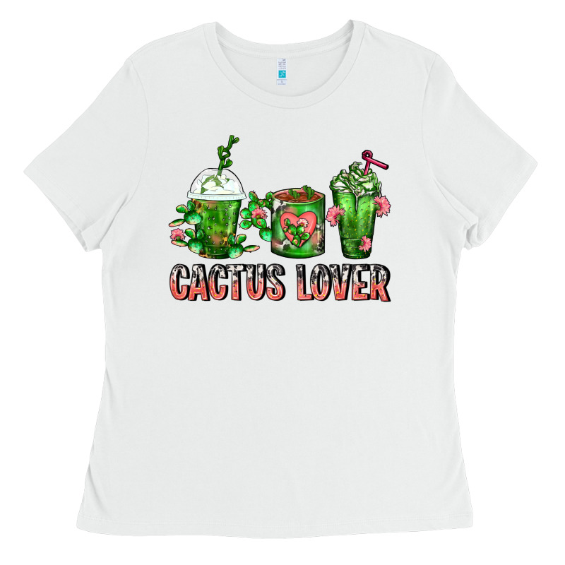 Cactus Lover Cactus Coffee Cups Ladies Tee by FaDigitalArtStudio | Teevron