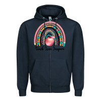 Navy teach love inspire Zipper Hoodie - JahusDesignShop