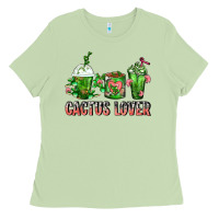 Cactus Lover Cactus Coffee Cups Ladies Tee | Teevron