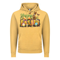 Vintage Mustard Happy Easter Vintage Hoodie - LillyAllenDesigns