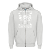 Dove Grey womens hex the patriarchy uterus tarot card halloween feminist t shirt Zipper Hoodie - maiPhamDesign
