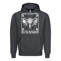 Smoke womens hex the patriarchy uterus tarot card halloween feminist t shirt Zipper Hoodie - maiPhamDesign