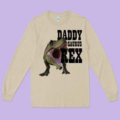 Daddy Saurus Rex Long Sleeve Tee Designed By Bettercallsaul