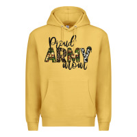Antique Gold proud Army mom Premium Hoodie - CowhideDigitalArt