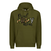 Army Green proud Army mom Premium Hoodie - CowhideDigitalArt
