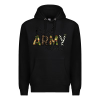 Black proud Army mom Premium Hoodie - CowhideDigitalArt