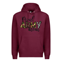 Burgundy proud Army mom Premium Hoodie - CowhideDigitalArt