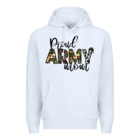 White proud Army mom Premium Hoodie - CowhideDigitalArt