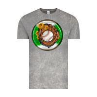 Cloud Rock baseball with sunflower round earrings Vintage Tee - BundleAndBundleShop