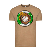 Vintage Coffee baseball with sunflower round earrings Vintage Tee - BundleAndBundleShop