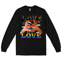Black love is love lgbtq pride hands Long Sleeve Tee - LillyAllenDesigns