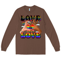 Chestnut love is love lgbtq pride hands Long Sleeve Tee - LillyAllenDesigns