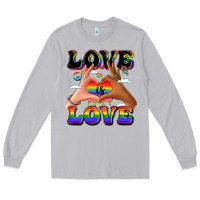 Moon Dust love is love lgbtq pride hands Long Sleeve Tee - LillyAllenDesigns