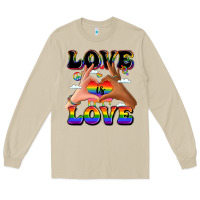 Mushroom love is love lgbtq pride hands Long Sleeve Tee - LillyAllenDesigns