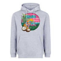 Heather Grey somewhere on a beach Heavyweight Hoodie - JahusDesignShop