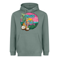 Sage somewhere on a beach Heavyweight Hoodie - JahusDesignShop