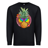Black pineapple and glasses Premium Sweatshirt - JahusDesignShop