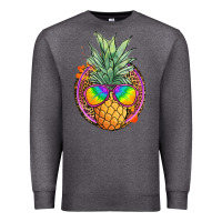 Charcoal Heather pineapple and glasses Premium Sweatshirt - JahusDesignShop