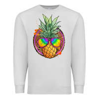 Dove Grey pineapple and glasses Premium Sweatshirt - JahusDesignShop