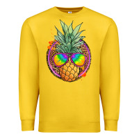 Lemon pineapple and glasses Premium Sweatshirt - JahusDesignShop