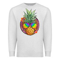 Oatmeal Heather pineapple and glasses Premium Sweatshirt - JahusDesignShop