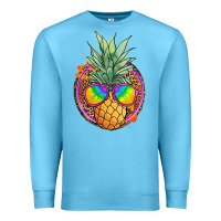 Ocean Blue pineapple and glasses Premium Sweatshirt - JahusDesignShop