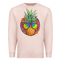 Pale Pink pineapple and glasses Premium Sweatshirt - JahusDesignShop