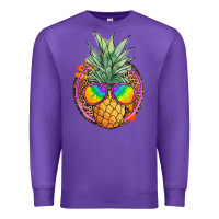 Purple pineapple and glasses Premium Sweatshirt - JahusDesignShop