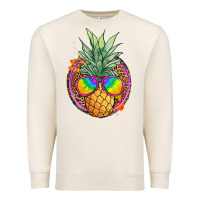 Sandshell pineapple and glasses Premium Sweatshirt - JahusDesignShop