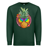 Sports Green pineapple and glasses Premium Sweatshirt - JahusDesignShop