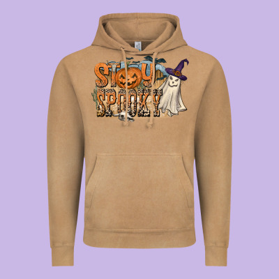 Stay Spooky Vintage Hoodie Designed By Cowhidedigitalart