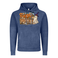 Vintage Denim Stay Spooky Vintage Hoodie - CowhideDigitalArt
