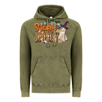Vintage Olive Stay Spooky Vintage Hoodie - CowhideDigitalArt