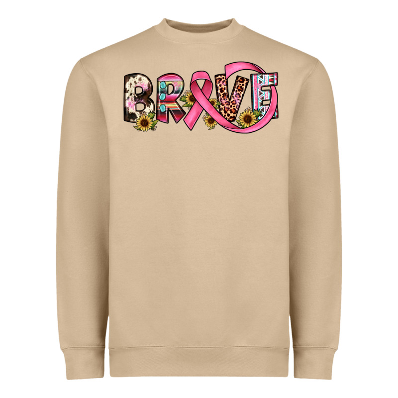 Brave Cancer Awareness Ribbon Heavyweight Sweatshirt by JahusDesignShop | Teevron