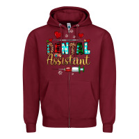 Burgundy Christmas dental assistant Zipper Hoodie - JahusDesignShop