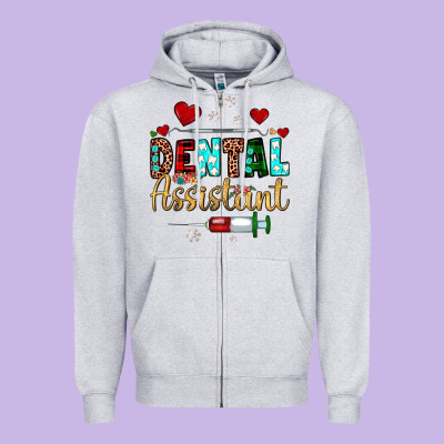Christmas Dental Assistant Zipper Hoodie Designed By Jahusdesignshop